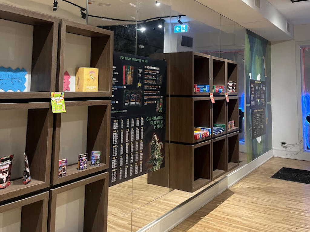 Blaze District cannabis store on Sherbourne St, store interior