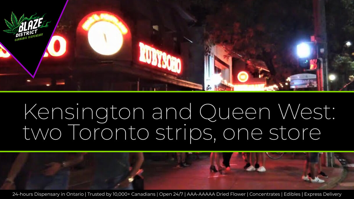 Kensington Market and Queen West Toronto shopping streets, legal cannabis visit
