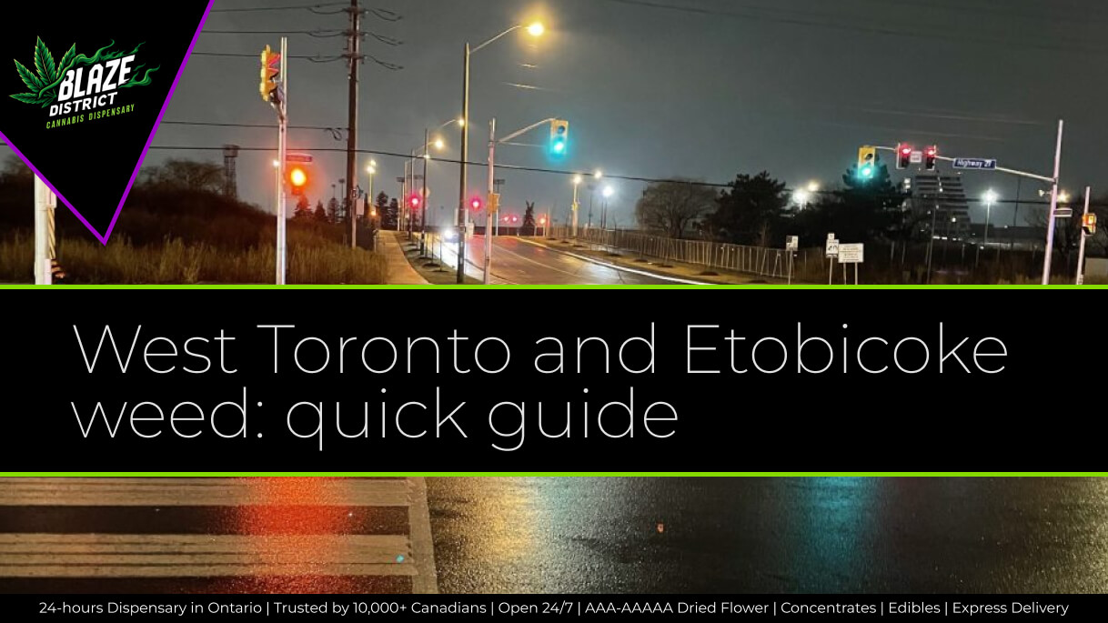 West Toronto and Etobicoke neighbourhood context for cannabis pickup and delivery
